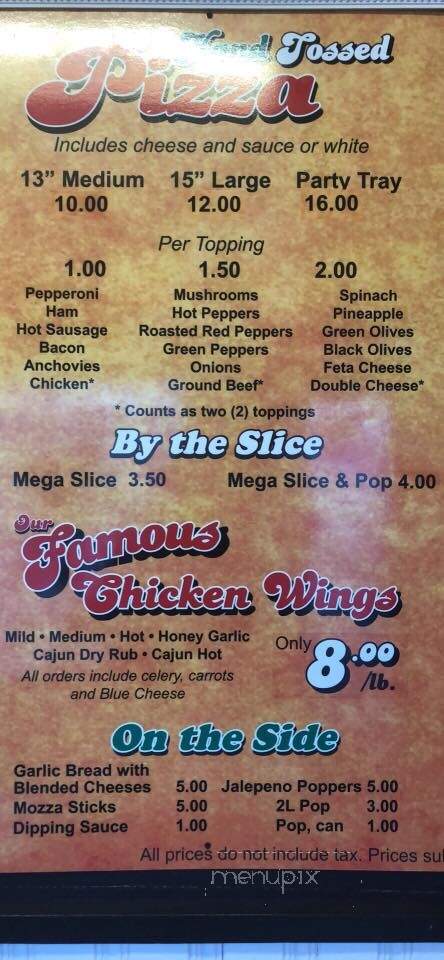 Carmine's Pizzeria Italiano - Niagara Falls, ON menu_pic