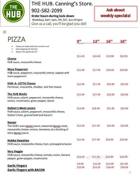 Sea Level Brewing - Port Williams, NS menu_pic
