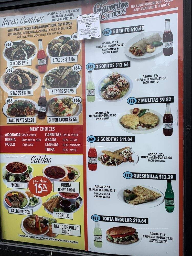 El Rinconsito - Vancouver, WA menu_pic