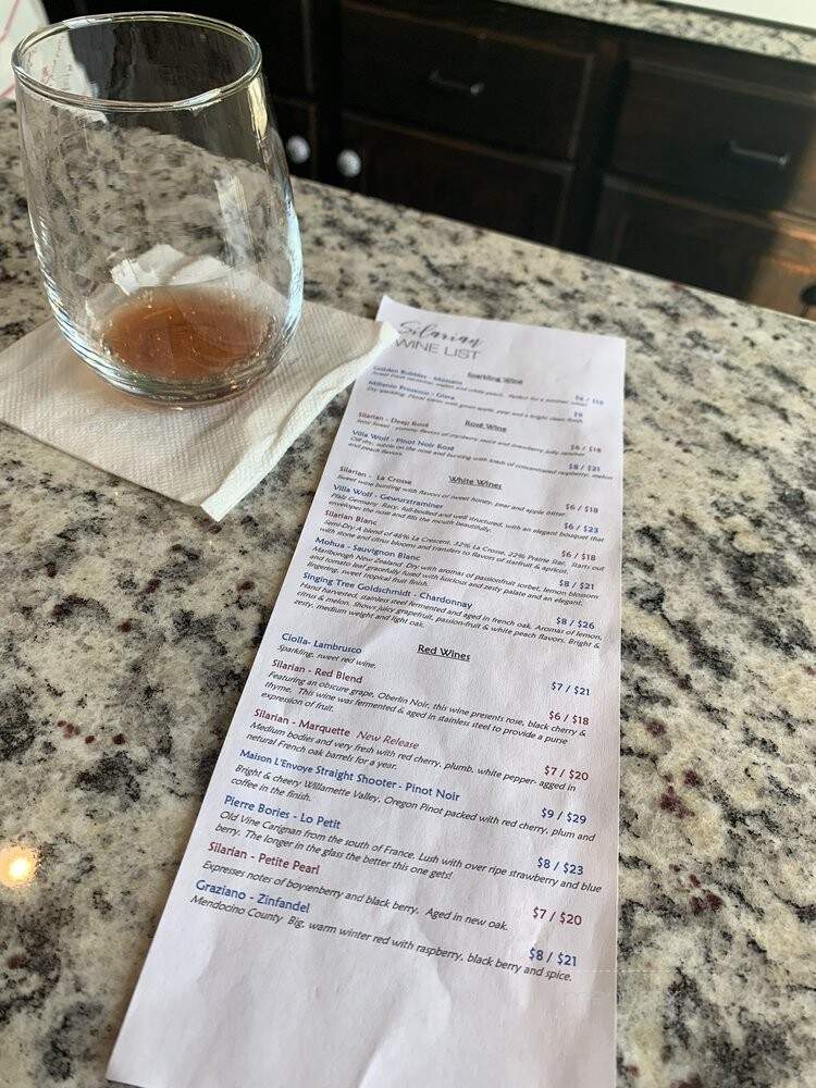 Silarian Vineyards - Cato, WI menu_pic
