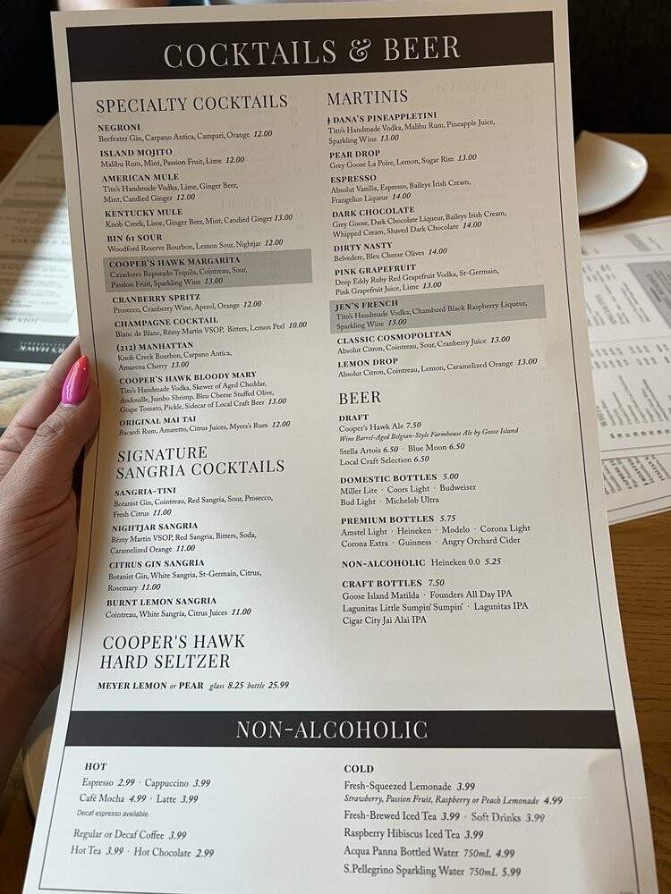Cooper's Hawk Winery & Restaurant - Kentwood, MI menu_pic