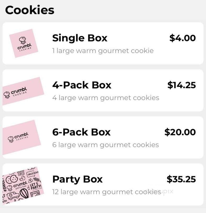 Crumbl Cookies - Brea, CA menu_pic