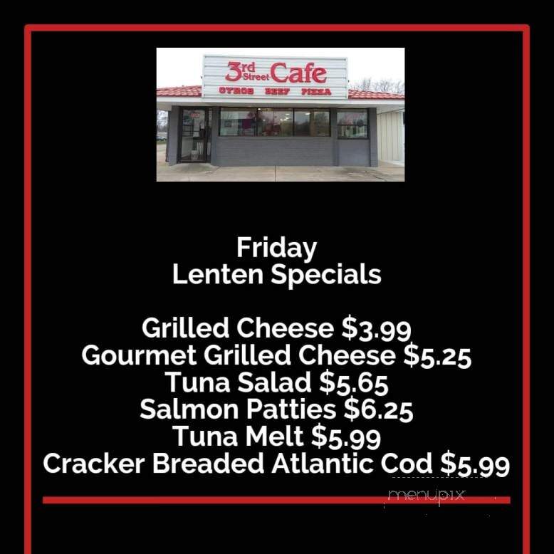 3rd Street Cafe - Streator, IL menu_pic