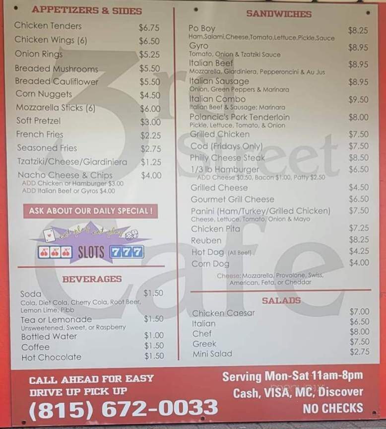 3rd Street Cafe - Streator, IL menu_pic
