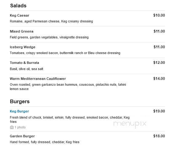 The Keg Steakhouse and Bar - Saskatoon, SK menu_pic
