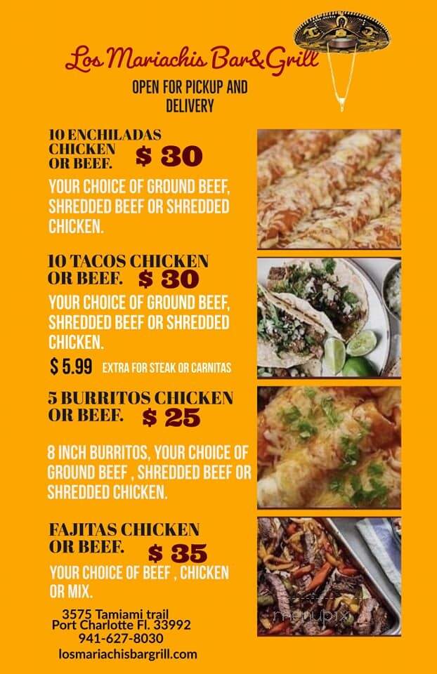 Los Mariachis Bar and Grill - Port Charlotte, FL menu_pic