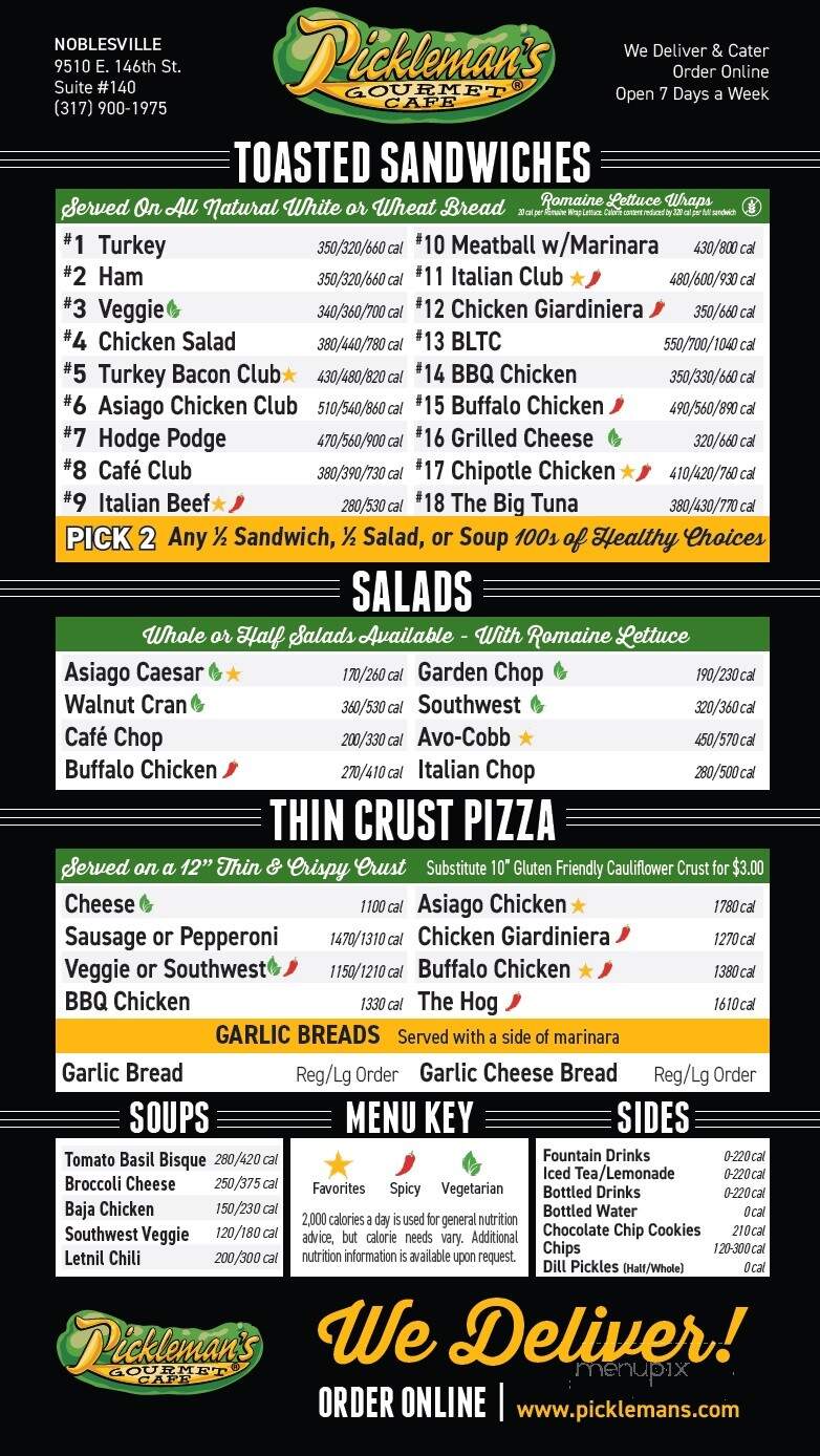 Pickleman's Gourmet Cafe - Noblesville, IN menu_pic