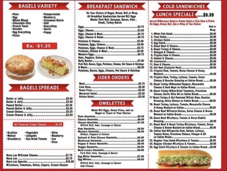 Emmanuel's Bagel & Deli - Trenton, NJ menu_pic