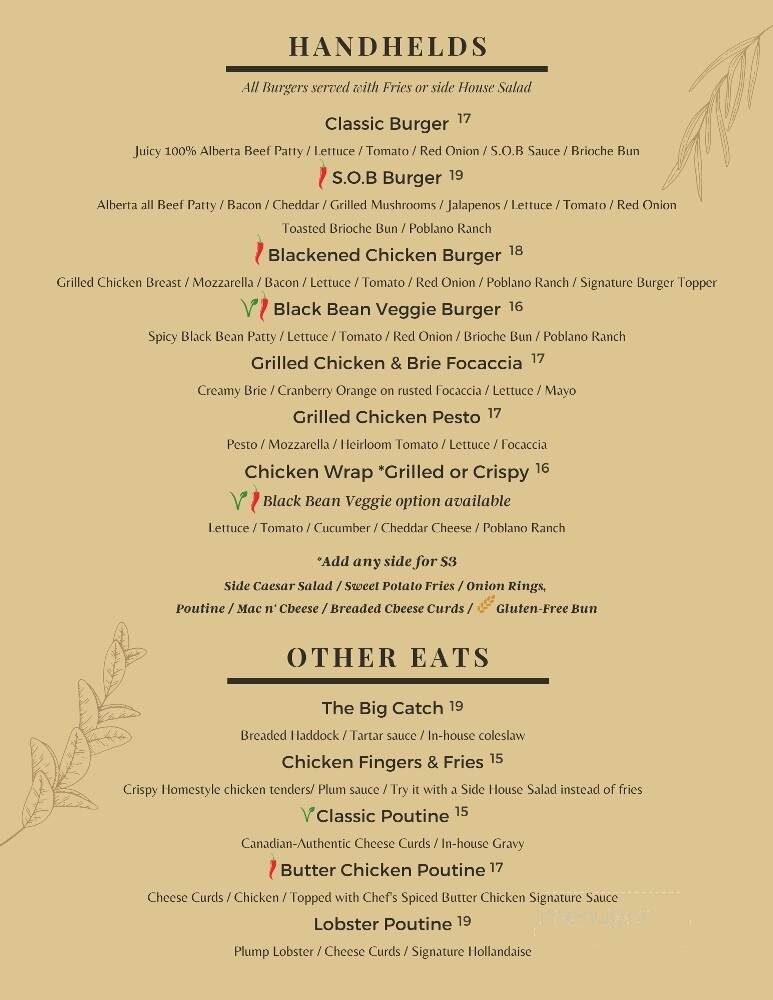 Sun of a Beach - Sylvan Lake, AB menu_pic
