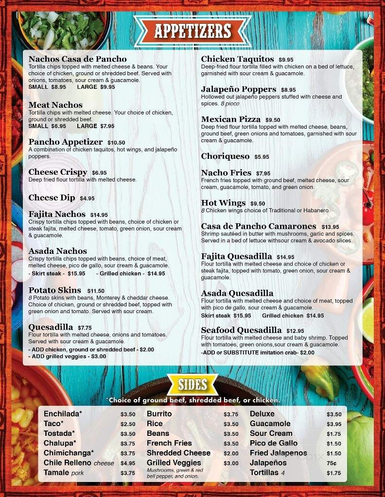 La Casa De Pancho - Maquoketa, IA menu_pic