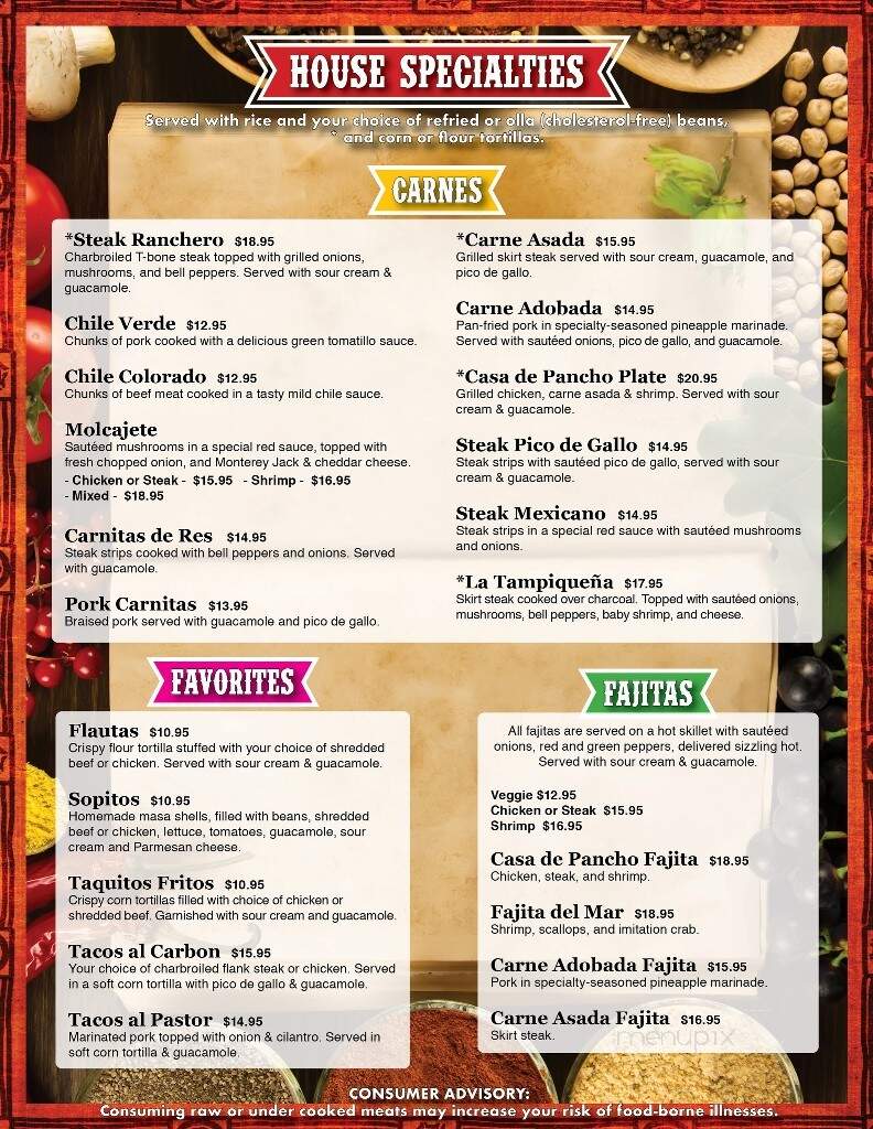 La Casa De Pancho - Maquoketa, IA menu_pic