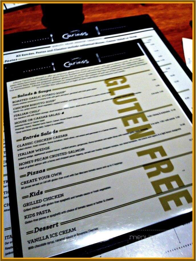 Carino's Italian Restaurant - Albany, OR menu_pic