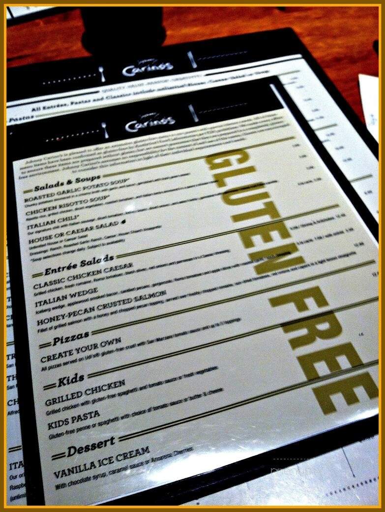 Carino's Italian Restaurant - Albany, OR menu_pic