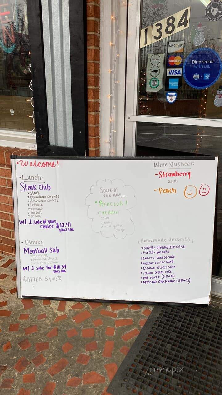 Chase & Charli - Mount Airy, NC menu_pic