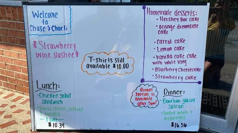 Chase & Charli - Mount Airy, NC menu_pic