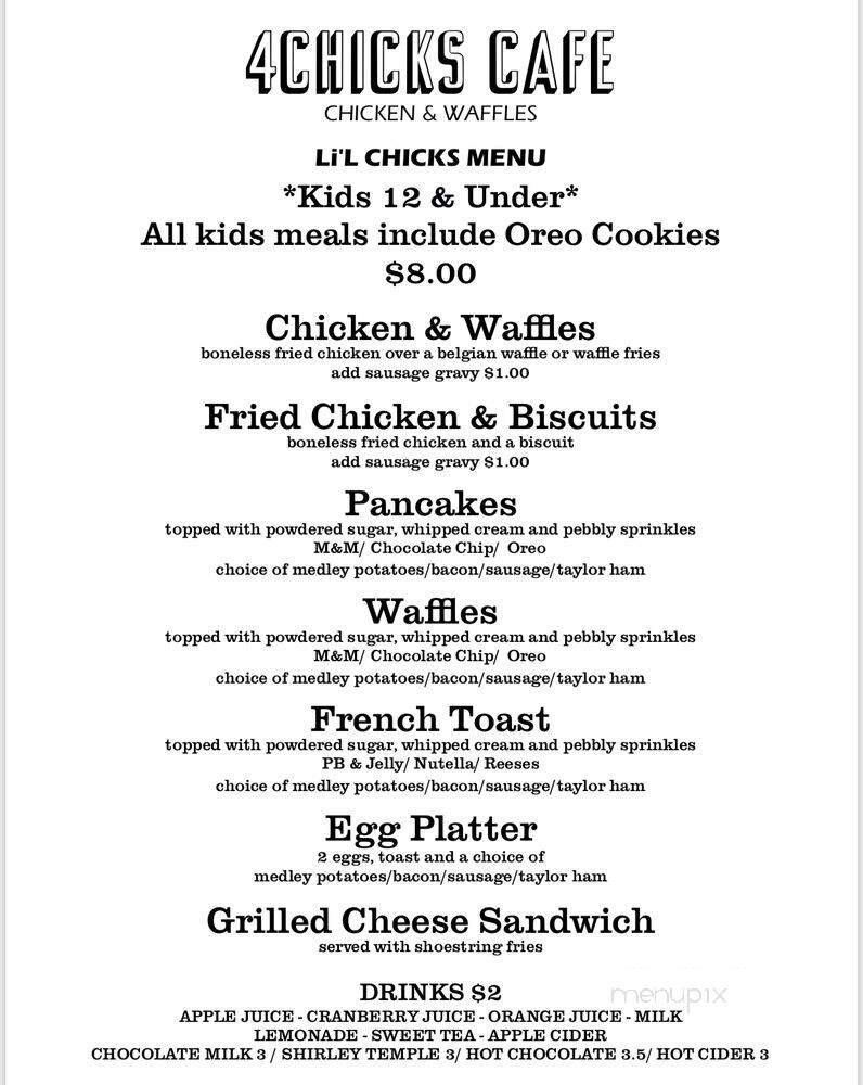 4Chicks CaFe - Newton, NJ menu_pic