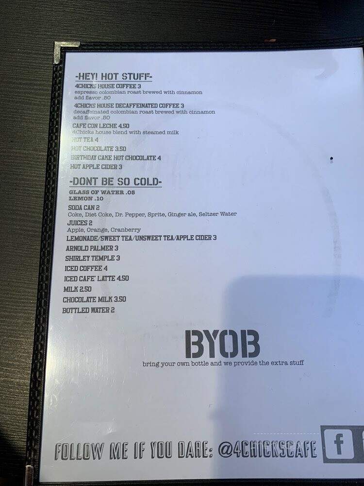 4Chicks CaFe - Newton, NJ menu_pic