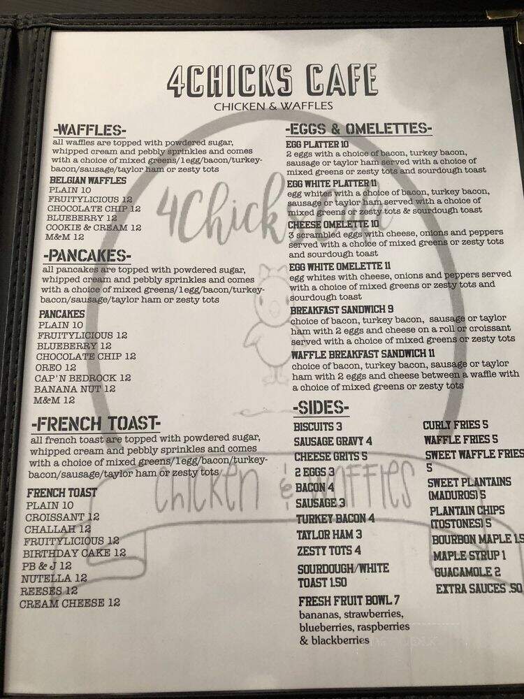 4Chicks CaFe - Newton, NJ menu_pic