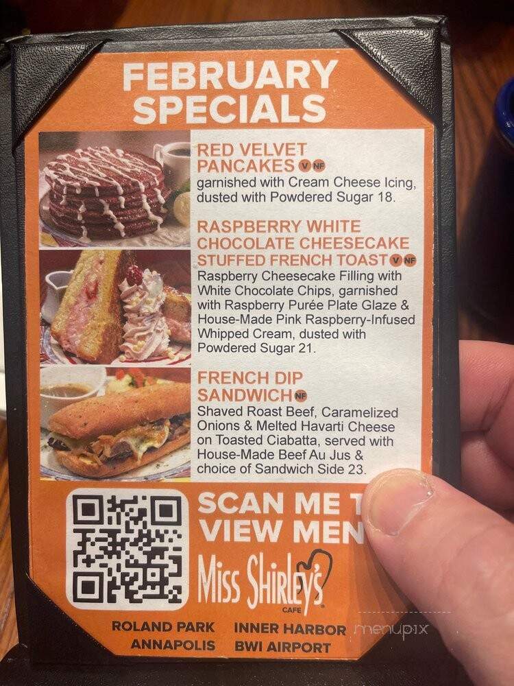 Miss Shirley's - Baltimore, MD menu_pic