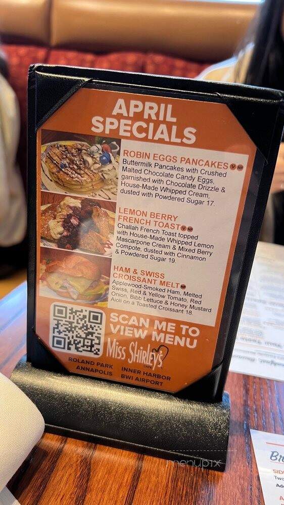 Miss Shirley's - Baltimore, MD menu_pic