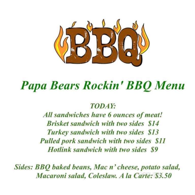 Big Rock Inn - Pinon Hills, CA menu_pic