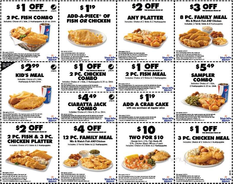 Long John Silver's - Urbandale, IA menu_pic