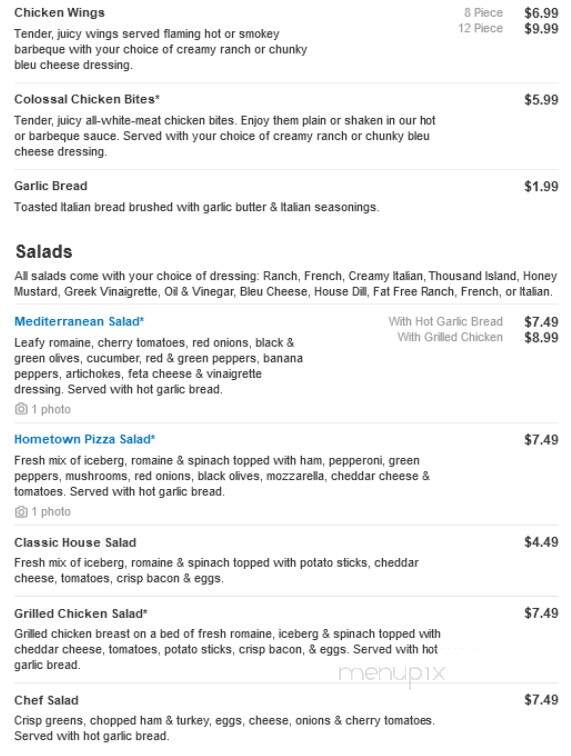 Hometown Pizza - Eminence, KY menu_pic