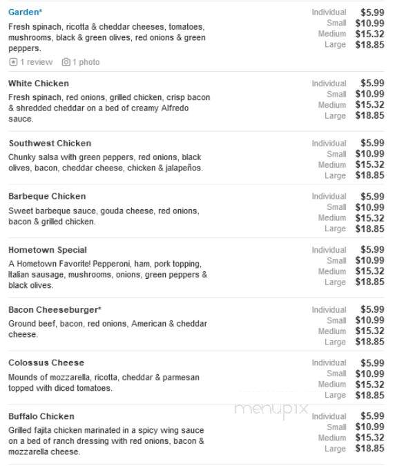 Hometown Pizza - Eminence, KY menu_pic