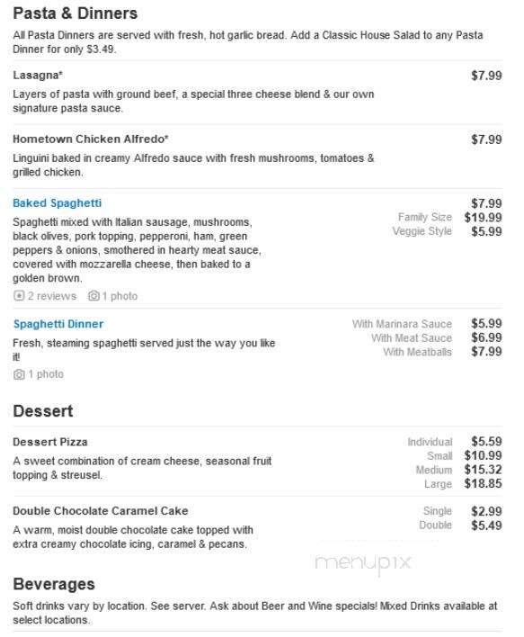 Hometown Pizza - Eminence, KY menu_pic