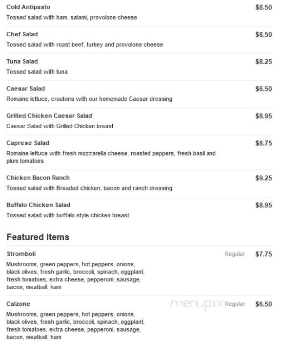 Pizza Stop - Kenilworth, NJ menu_pic