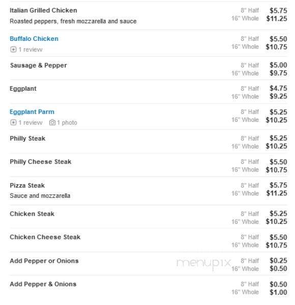 Pizza Stop - Kenilworth, NJ menu_pic