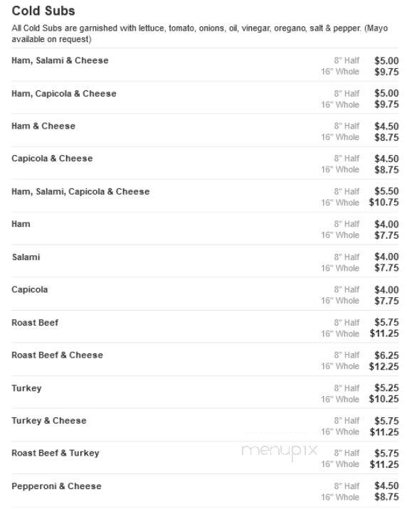 Pizza Stop - Kenilworth, NJ menu_pic