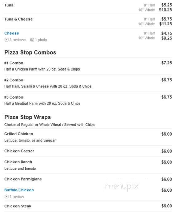Pizza Stop - Kenilworth, NJ menu_pic