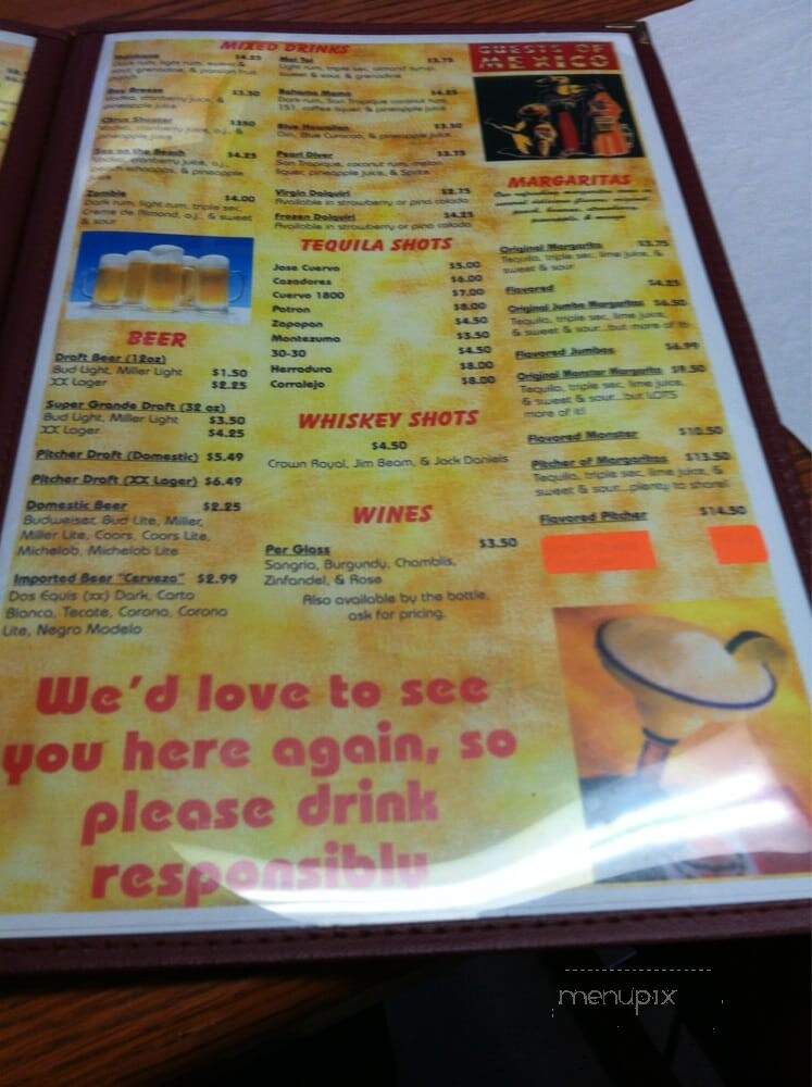El Cantarito - Oak Ridge, TN menu_pic