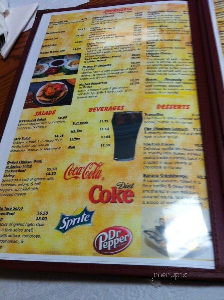 El Cantarito - Oak Ridge, TN menu_pic