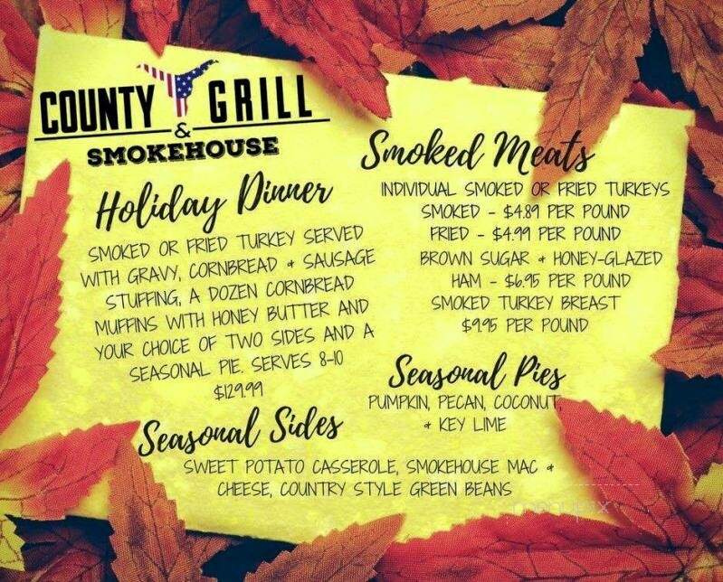 County Grill & Smokehouse - Hampton, VA menu_pic