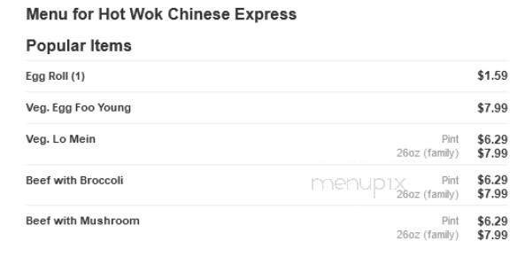 Hot Wok Chinese Express - Schofield, WI