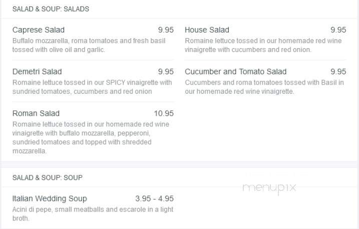 Roman Cucina - Sunset Beach, CA menu_pic