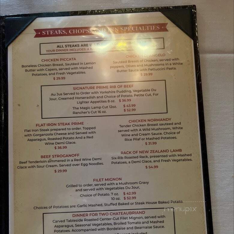 Magic Lamp Inn - Rancho Cucamonga, CA menu_pic