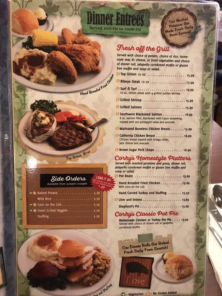 Corky's Kitchen & Bakery - Rancho Cucamonga, CA menu_pic