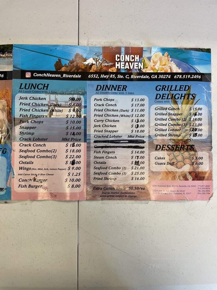 Conch Heaven - Doraville, GA menu_pic