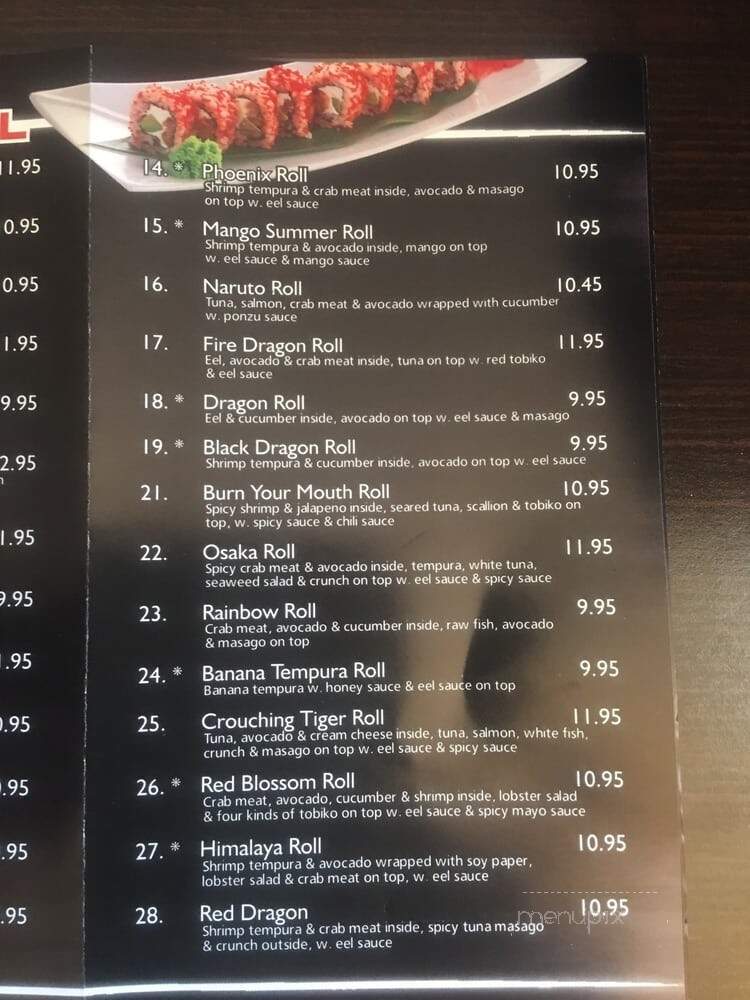 Osaka Steak and Sushi - Garden City, KS menu_pic