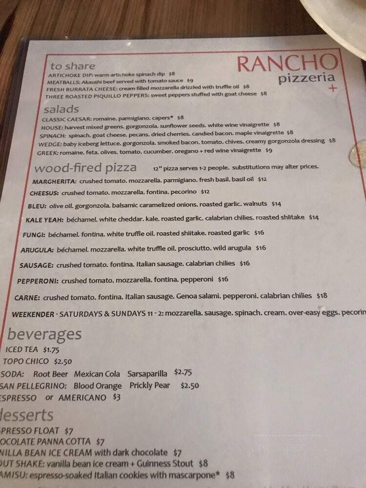 Rancho Pizzeria - Coleman, TX