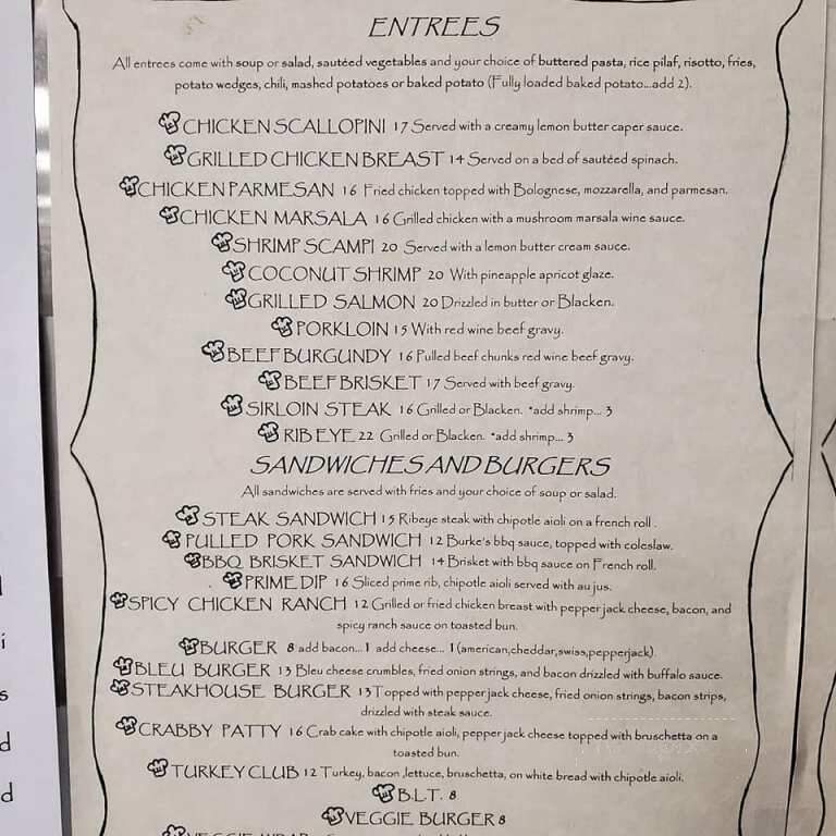 Burke Family Restaurant - Ione, CA menu_pic