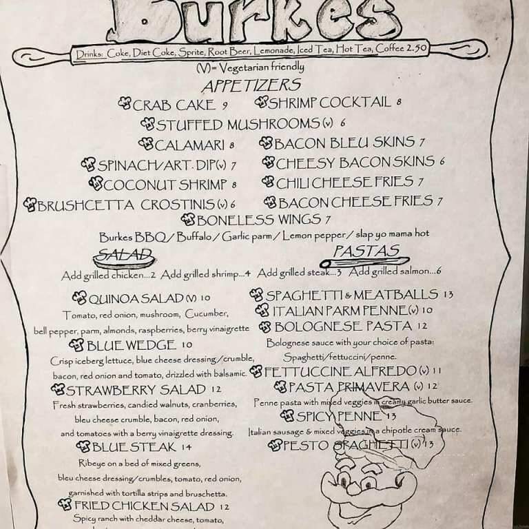 Burke Family Restaurant - Ione, CA menu_pic