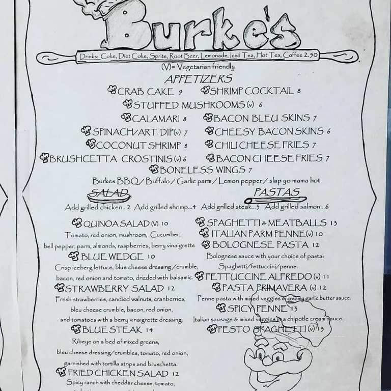Burke Family Restaurant - Ione, CA menu_pic