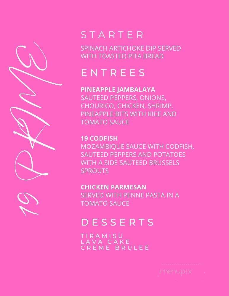 19 Prime Steak and Tapas - Fall River, MA menu_pic