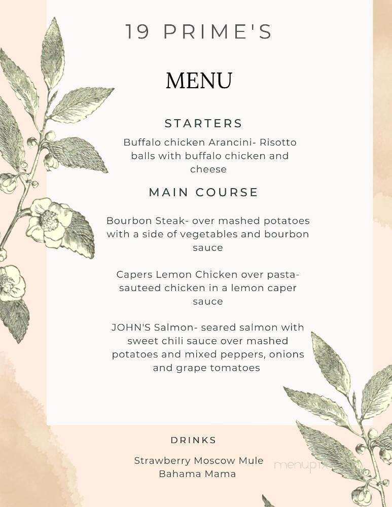 19 Prime Steak and Tapas - Fall River, MA menu_pic