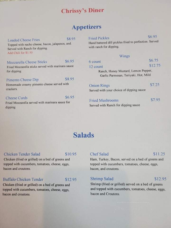 Chrissy's Diner - Eutawville, SC