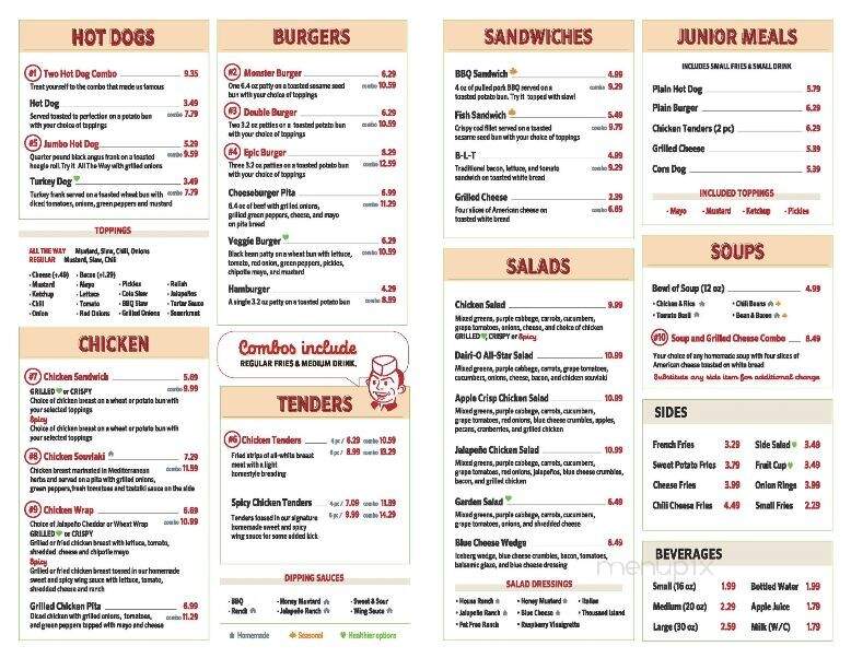 Dairi-O - Lenoir, NC menu_pic